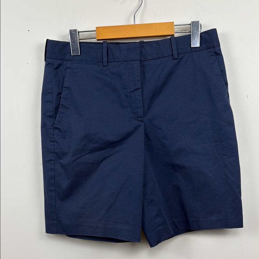 THEORY  cotton Navy Women's Shorts 6 made in USA